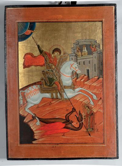 Icona Raffigurante San Giorgio, XIX Secolo