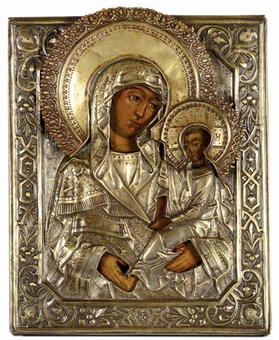 Icona Raffigurante Madonna di Suya, XIX Secolo