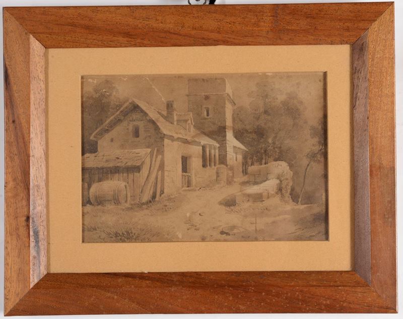Domenico Cambiaso (1811-1894), attribuito a Casolare  - Asta Antiquariato e Dipinti Antichi - I - Cambi Casa d'Aste