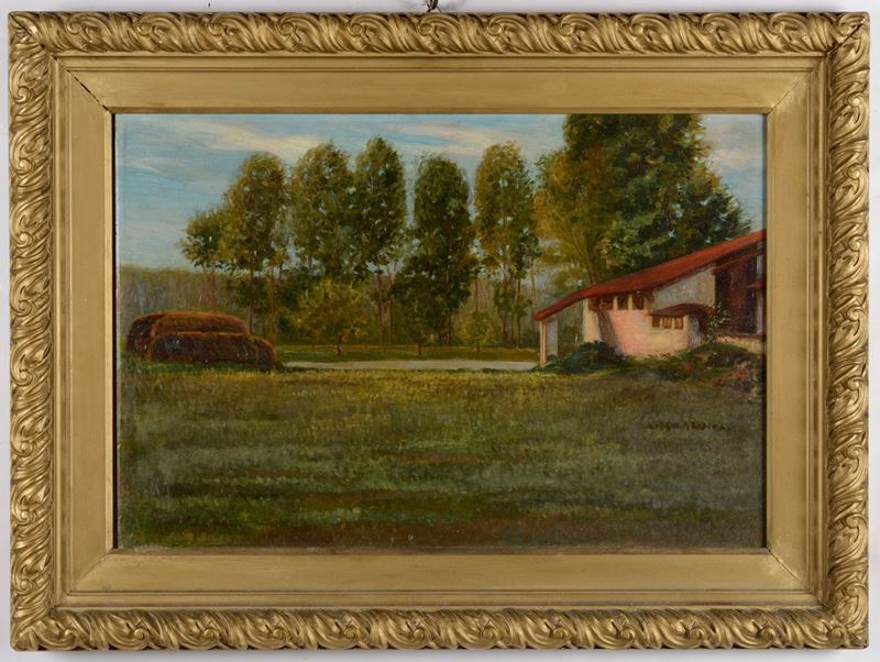 Antonio Mario Canepa Veduta campestre, 1917  - Asta Antiquariato e Dipinti Antichi - I - Cambi Casa d'Aste
