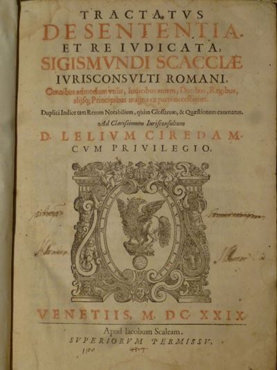 Giuridica - Seicentinesigismondo Scaccia