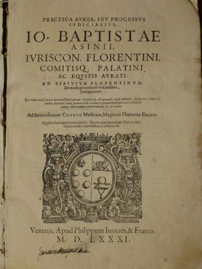 Giuridica - Cinquecentinejo Baptistae Asinii