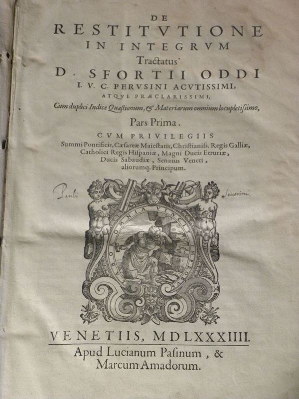 Giuridica - Cinquecentine Oddi Sfortii