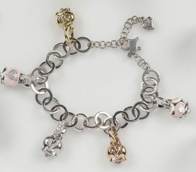 Chantecler, Bracciale con Charms, Smalti Policromi e Diamanti