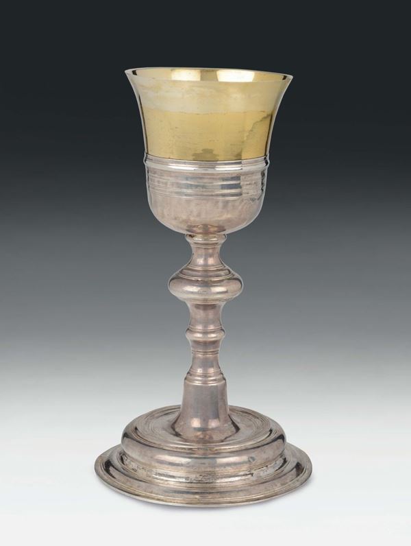 A molten and embossed silver-gilt goblet, Mark of Torretta for 1749