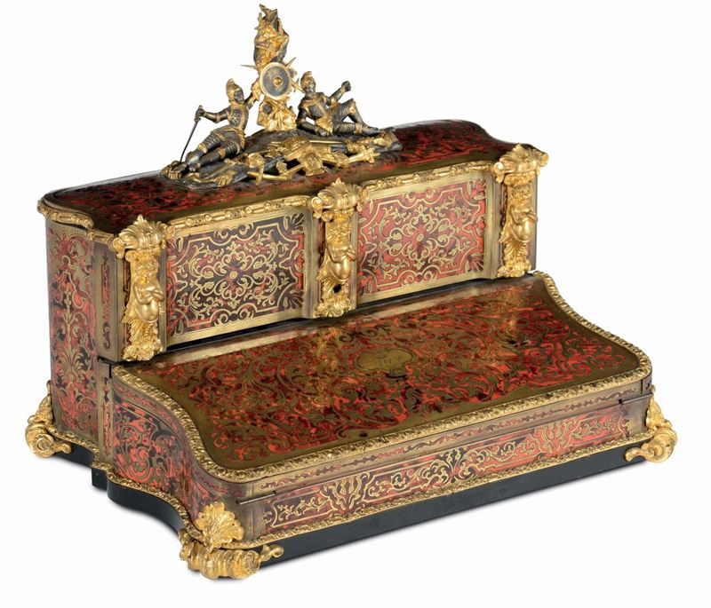 Scrittoio da viaggio in tartaruga e bronzo, Francia XIX secolo  - Auction Antique and Old Masters - I - Cambi Casa d'Aste