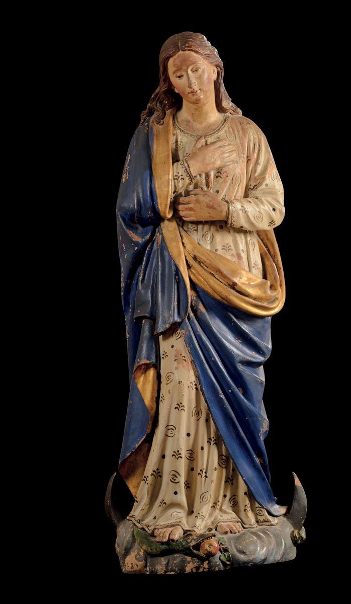 Plasticatore italiano del XVIII secolo Madonna Immacolata  - Asta Antiquariato e Dipinti Antichi - I - Cambi Casa d'Aste