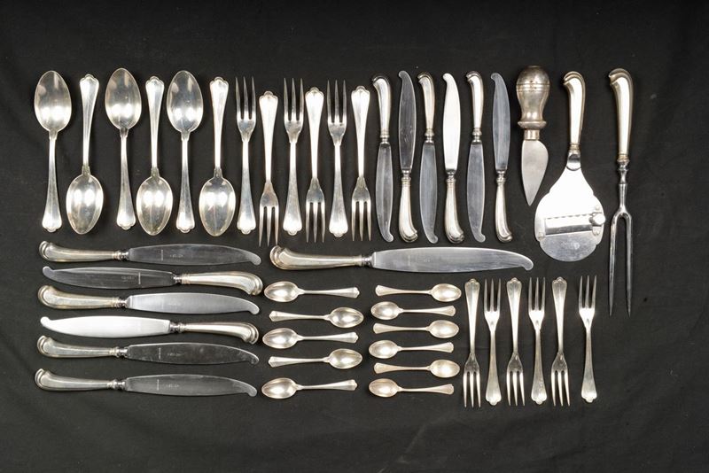 Servizio di posate in argento  - Auction Antique and Old Masters - I - Cambi Casa d'Aste