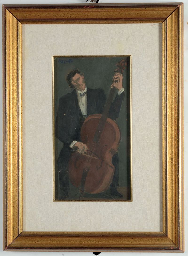 Libero Verzetti (1906-1989) Suonatore di violino  - Auction Antique and Old Masters - I - Cambi Casa d'Aste