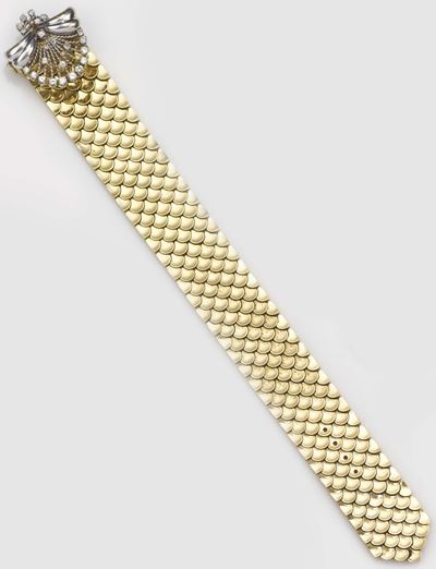 Bracciale Fibbia con Diamanti. Anni'40