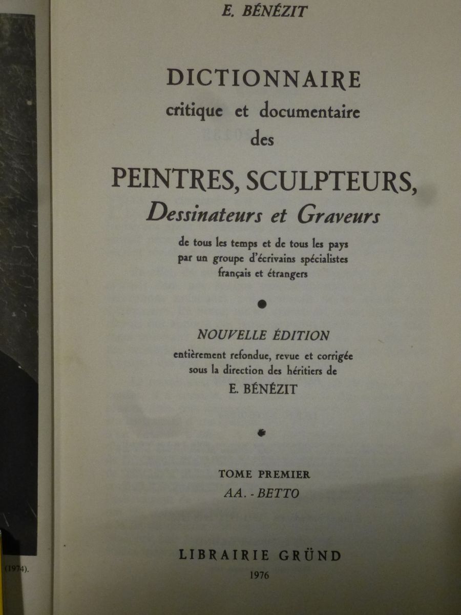 Arte- Dizionarie. Benezit