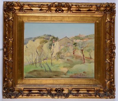 Arturo De Luca (1885-1971)casolare di Campagna, 1954