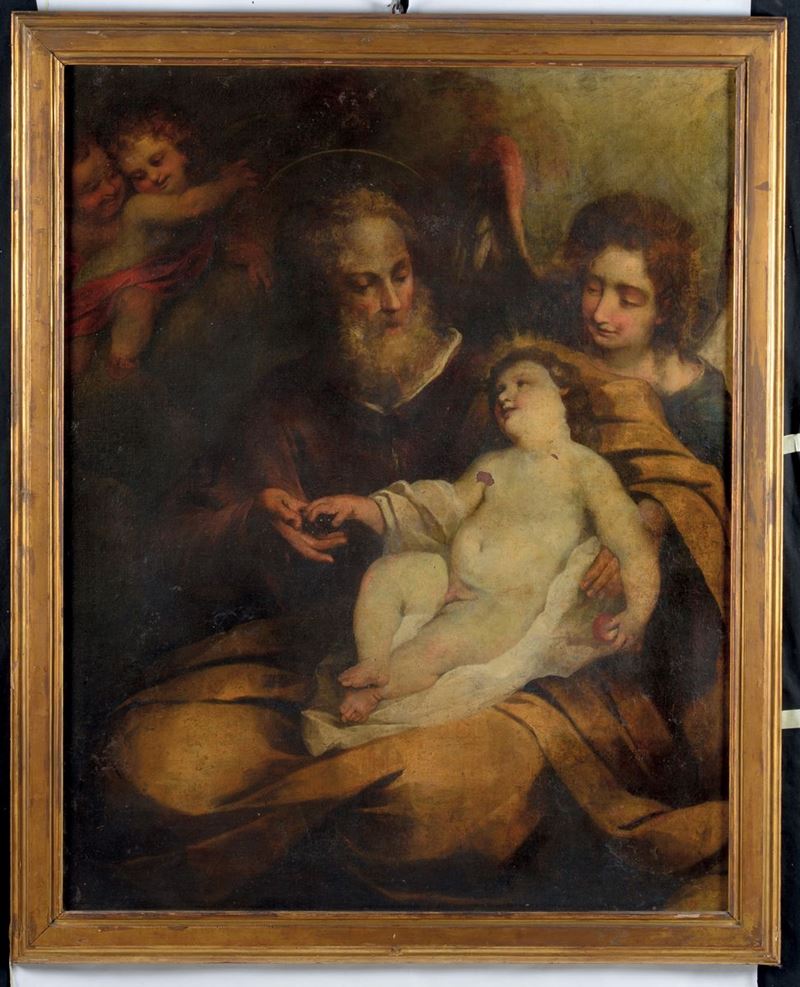 Alessandro Magnasco (Genova 1667-1749), scuola di Sacra Famiglia  - Auction Antique and Old Masters - I - Cambi Casa d'Aste