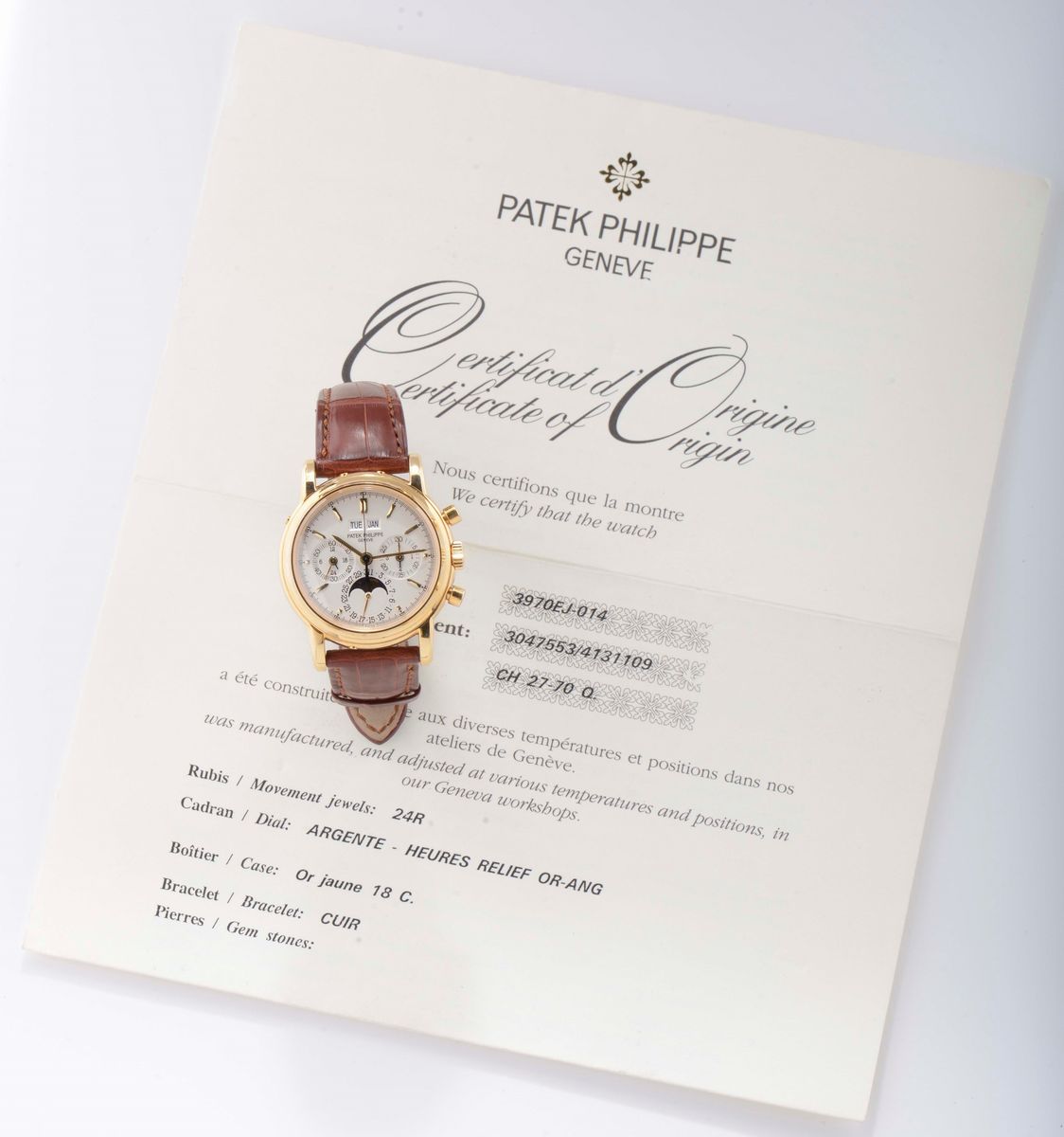 Patek Philippe, Orologio da Polso con Cronografo