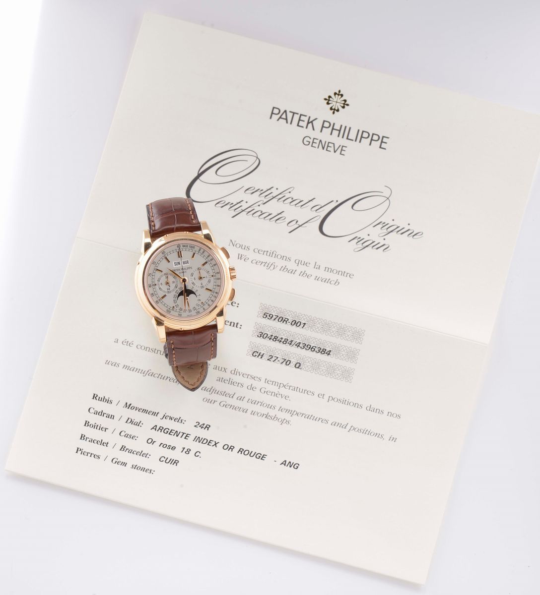 Patek Philippe,orologio da Polso con Cronografo