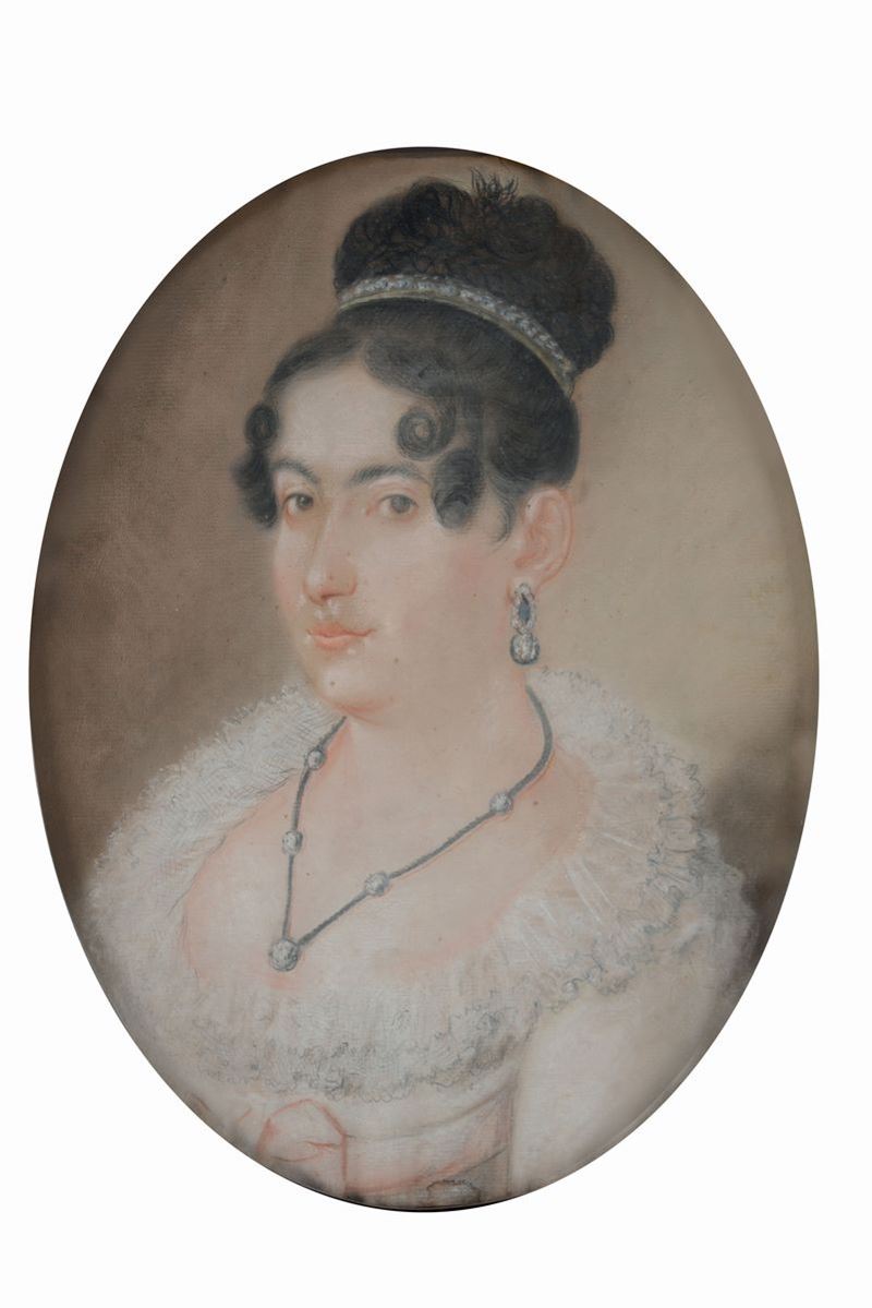 Rosalba Carriera (1673-1757), cerchia di Ritratto femminile  - Asta Arredi dalle dimore degli eredi Ercole Marelli e altre provenienze - Cambi Casa d'Aste