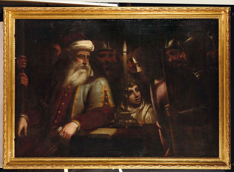 Luca Cambiaso (Moneglia 1527 - Madrid El Escorial 1585) Cristo davanti a Caifa  - Asta Fine Art Selection - Cambi Casa d'Aste