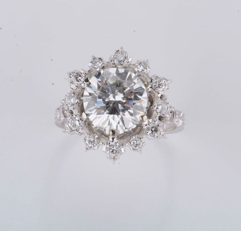 Buccellati, anello con diamante di ct 3,02  - Asta Fine Jewels - II - Cambi Casa d'Aste