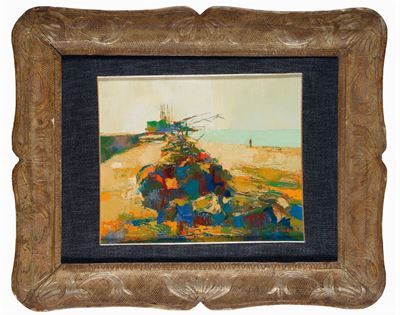 Nicola Simbari (1921-2012)paesaggio Marino, 1967