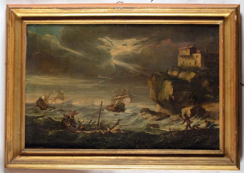 Scuola del XVIII secolo Naufragio  - Asta Antiquariato - Cambi Casa d'Aste