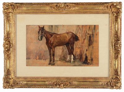 Giovanni Fattori (livorno 1825 - Firenze 1908)cavallino