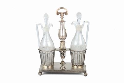 Oliera in Argento Fuso, Sbalzato e Cesellato, Punzoni Belgi in Uso dal 1831 al 1868 e Dell'argent...