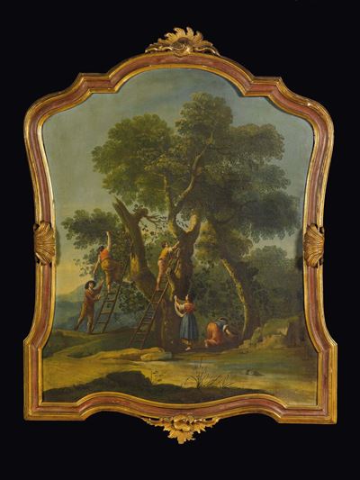 Scuola Lombarda del XVIII Secolopaesaggi con Figure