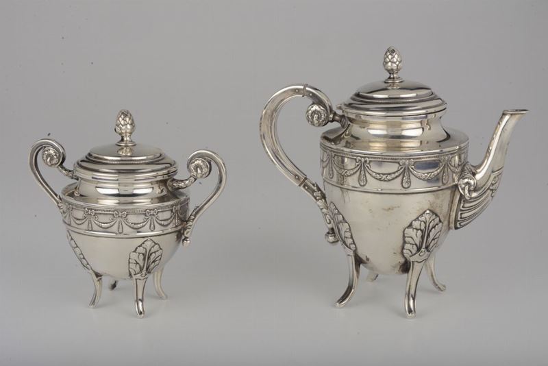 Teiera e zuccheriera in argento  - Asta Antiquariato e Dipinti Antichi - I - Cambi Casa d'Aste