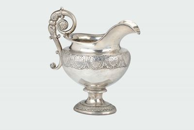 Lattiera in Argento Sbalzato e Cesellato, Copenaghen 1834