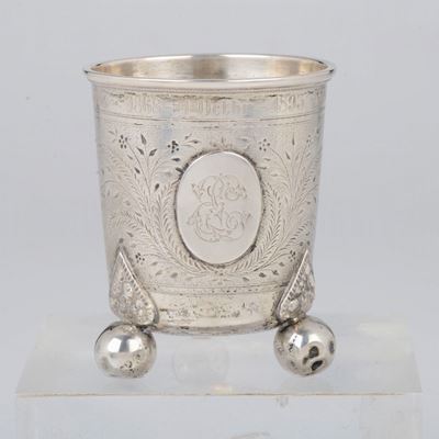 Bicchiere in Argento Cesellato, Norvegia 1893