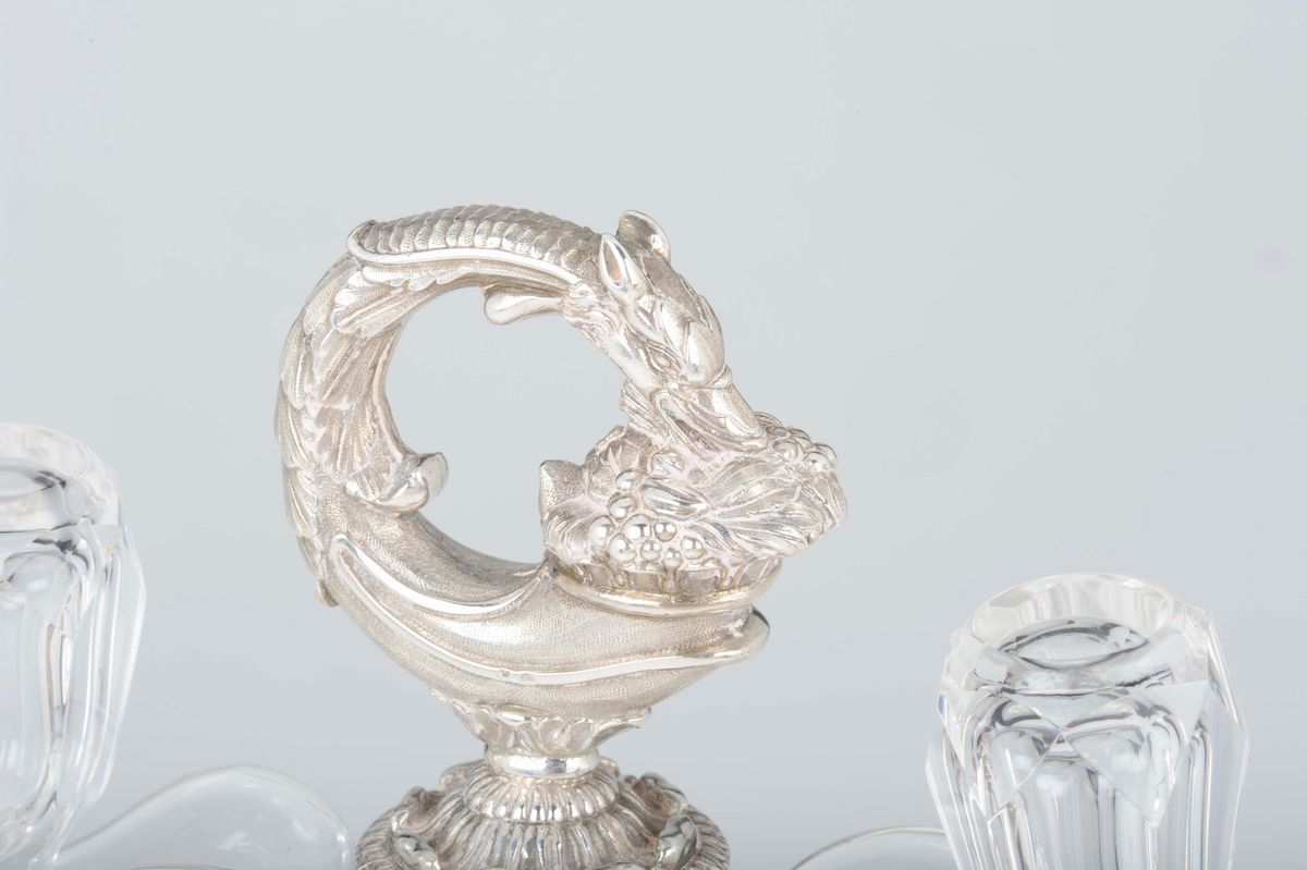 Oliera in Argento Fuso e Cesellato, Francia Inizio XIX Secolo
