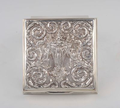 Scatola da Scrivania Sterling e Tampone da Scrivania, XX Secolo