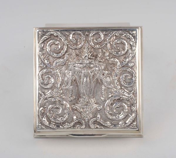 Scatola da scrivania sterling e tampone da scrivania, XX secolo