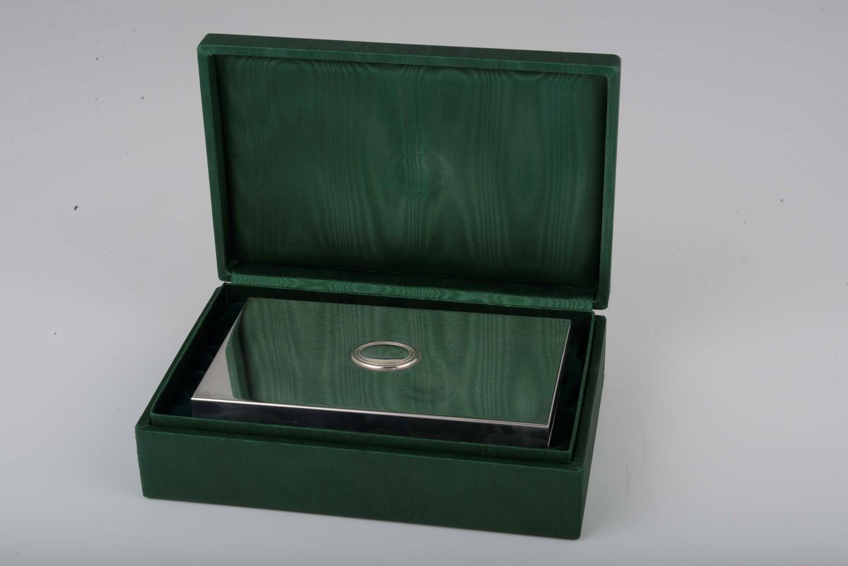 Scatola da Scrivania Sterling e Tampone da Scrivania, XX Secolo