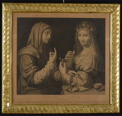 Stampa Raffigurante Modestia e Vanità, Inc. da Ang. Campanella