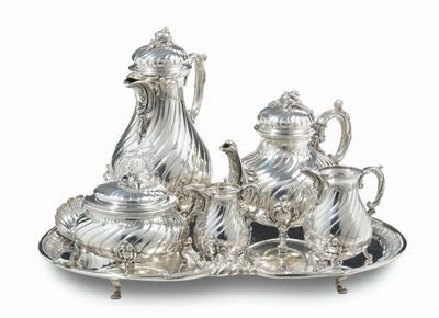 Servizio in Argento da Caffè e Tè, Germania Inizi XX Secolo