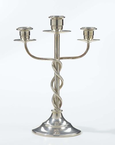 Candelabro a Tre Luci in Argento
