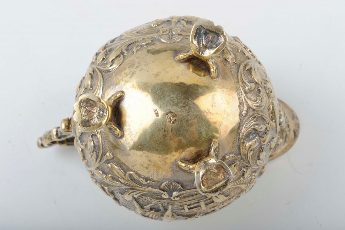 Piccola Lattiera in Argento Dorato, Paesi Bassi XX Secolo