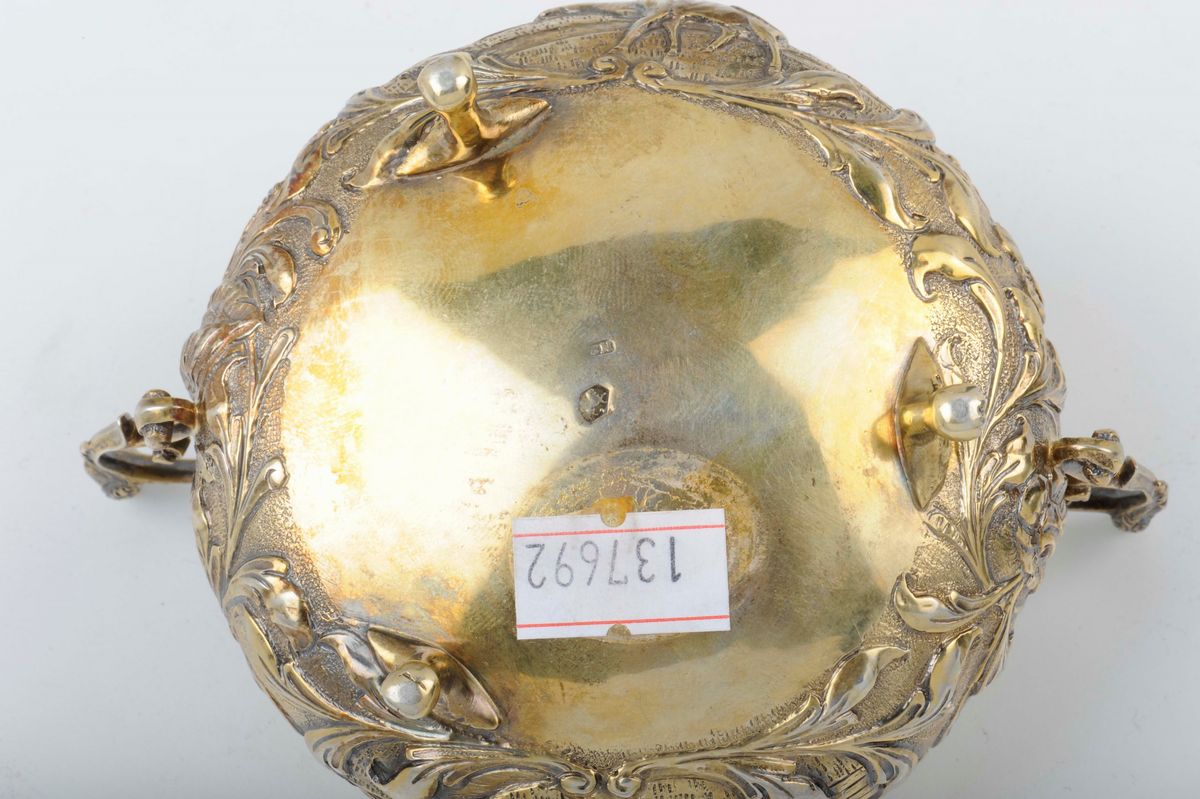 Zuccheriera Biansata in Argento Sbalzato, Paesi Bassi Probabile 1847
