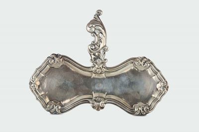Vassoio Porta Forbici in Argento, Punzone Torretta 1771, Probabile XVIII Secolo