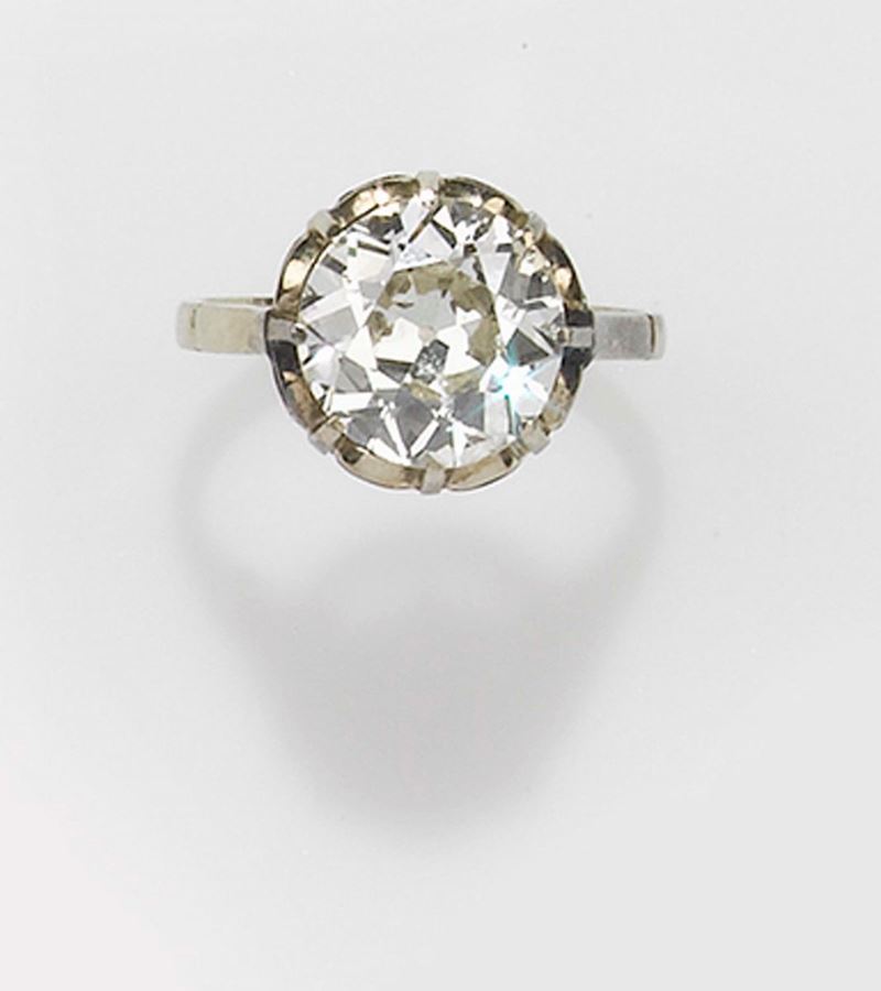 Solitaire di ct 3,46 circa, vecchio taglio  - Asta Fine Jewels - II - Cambi Casa d'Aste