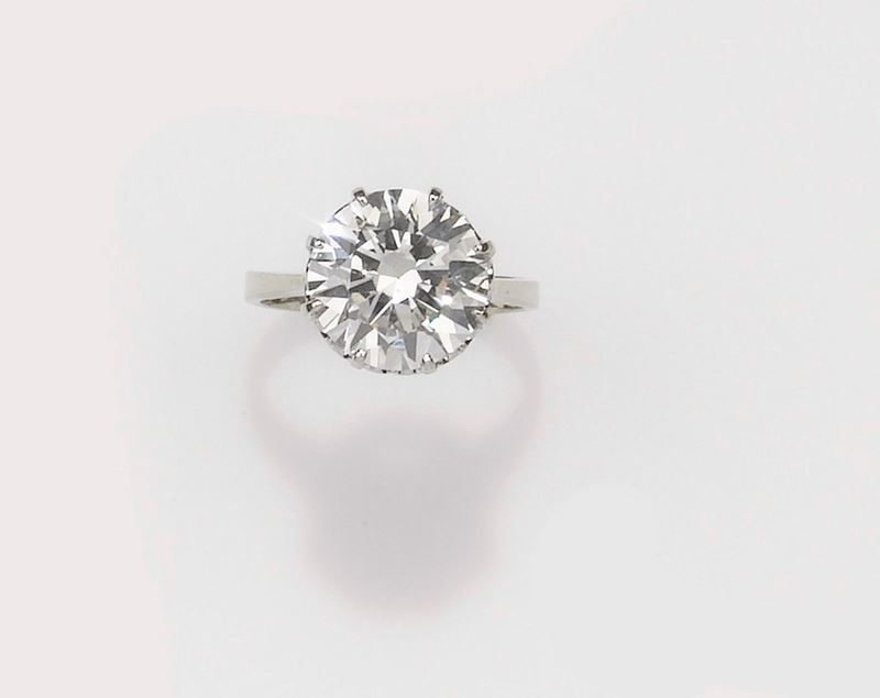 Solitaire taglio circular di ct 4,54  - Asta Fine Jewels - II - Cambi Casa d'Aste