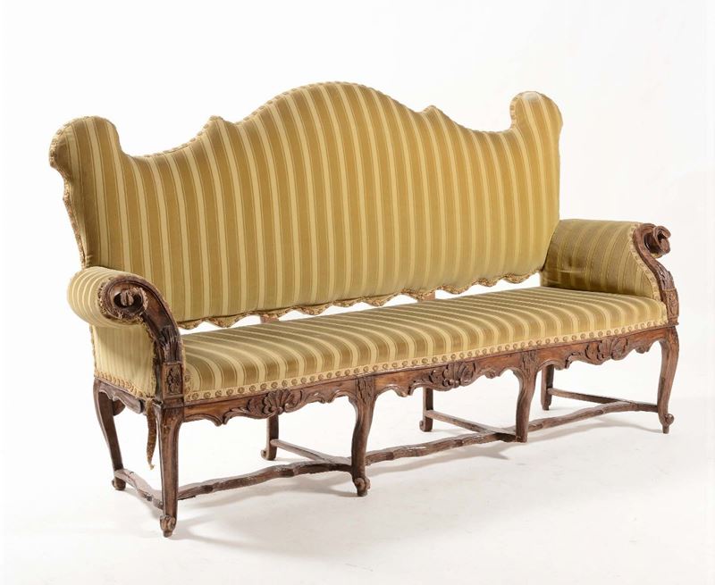 Divano lombardo, XVIII secolo  - Asta Arredi dalle dimore degli eredi Ercole Marelli e altre provenienze - Cambi Casa d'Aste