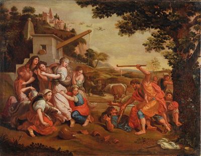 Scuola della Fine del XVIII Secoloil Miracolo di San Gregorio