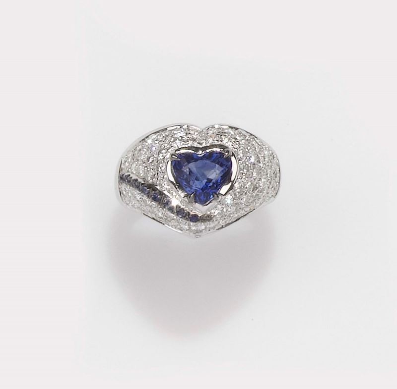 A sapphire and diamond ring  - Auction Fine Jewels - II - Cambi Casa d'Aste