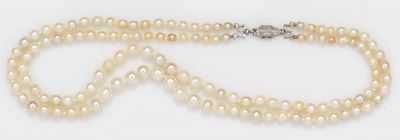 Collana Due Fili di Perle Scalari