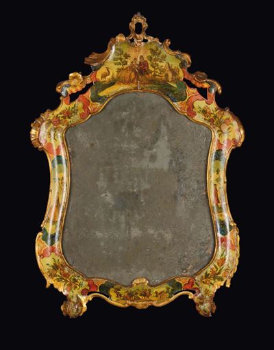 Specchiera da Tavolo Sagomata, Veneto, Metà XVIII Secolo
