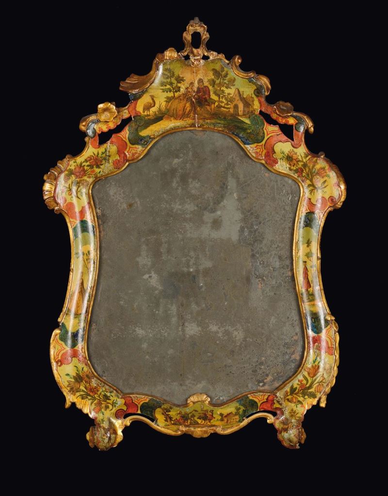 Specchiera da tavolo sagomata, Veneto, metà XVIII secolo  - Asta Mario Panzano Antiquario - Cambi Casa d'Aste