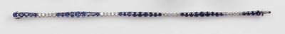 Brarda. Bracciale Tennis con Diamanti e Zaffiri