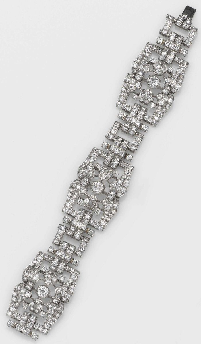 Chiappe, bracciale con diamanti di vecchio taglio  - Asta Fine Jewels - II - Cambi Casa d'Aste